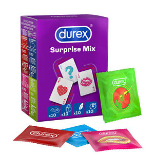 40 Preservativi Durex SurpriseMix Contatto Elite Pleasuremax Stimolanti Defensor