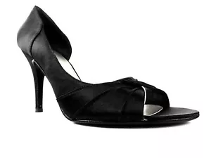 Nine West Women's Chictochic D'Orsay Pumps Black Satin Size 9 - Picture 1 of 5