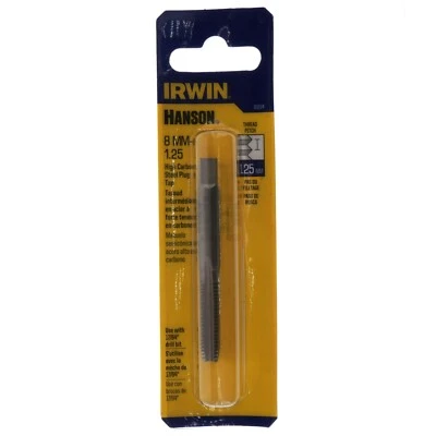 Irwin Hanson 8334 8mm-1.25 High Carbon Steel Plug Tap, M8-1.25 - Image 1 of 4