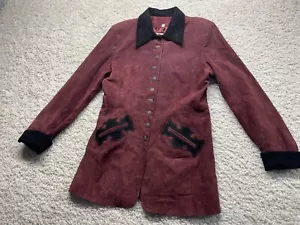 Scully Vintage Suede Leather Western Cowgirl Regency Boho Ranch Jacket Womens 10 - Picture 1 of 13
