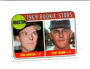 1969 TOPPS HOUSTON ASTROS ROOKIE STARS CARD # 614 BASEBALL CARD TOM GRIFFIN