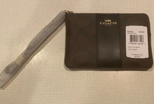 Coach Handgelenktasche aus charakteristischem beschichtetem Canvas, braun F58035, NEU mit Etikett - Bild 1 von 1