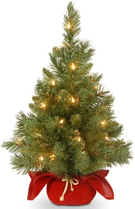 2ft Pre-Lit Artificial Mini Christmas Tree - Majestic Fir w/ Lights & Cloth Base - Picture 1 of 12