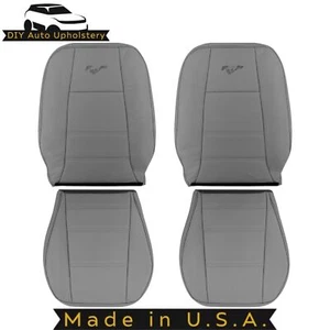 1999-2004 For Ford Mustang V6 Leatherette Front Replacement Covers Med Graphite - Picture 1 of 16