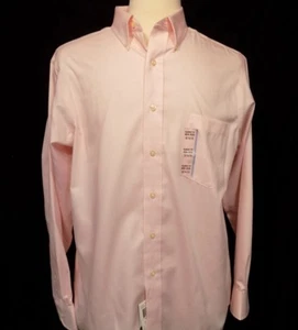 Chaps Men's Dress Shirt Size 16 34/35 Long Sleeves Button Cuffs Pink NEW - Picture 1 of 5