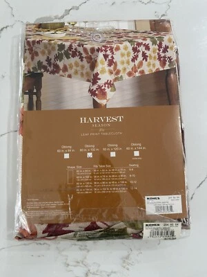 Harvest Season Leaf Printed Tablecloth Oblong 60X102 - Image 1 of 2