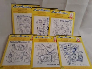 Aunt Martha's Hot Iron Transfers Nursery Rhyme Puppy Patterns Lot 6 Vintage - Picture 1 of 7