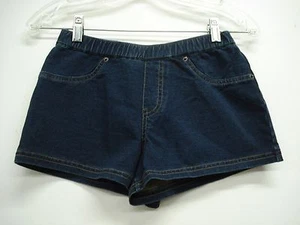 NWT Women's Hue Skinny Jeans Shorts Size XS Navy Denim #730H - Picture 1 of 2