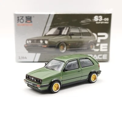 Pop Race Volkswagen Golf GTI Mk2 Vert Olive 1:64 Jantes BBS - Neuf sous Blister - Photo 1/4