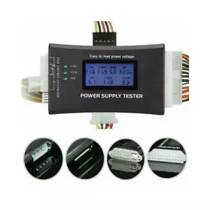 20/24 4/6/8 PIN LCD ATX Power Supply Tester Tool for  IDE HDD for Computer - Picture 1 of 11