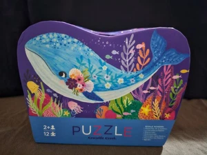Crocodile Creek Whale Wonder Mini Puzzle, 12 Pieces - Ages 2+ - Picture 1 of 9