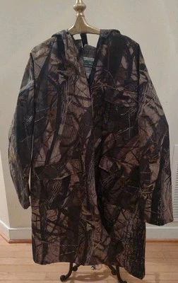 Abrigo de lluvia vintage Hodgman camuflado chaqueta de caza talla XL-XXL RealTree MADERAS DURAS largo Foto 1 de 4