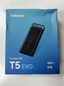 SAMSUNG T5 EVO Portable SSD 8TB, USB 3.2 External Solid State Drive - Picture 1 of 4
