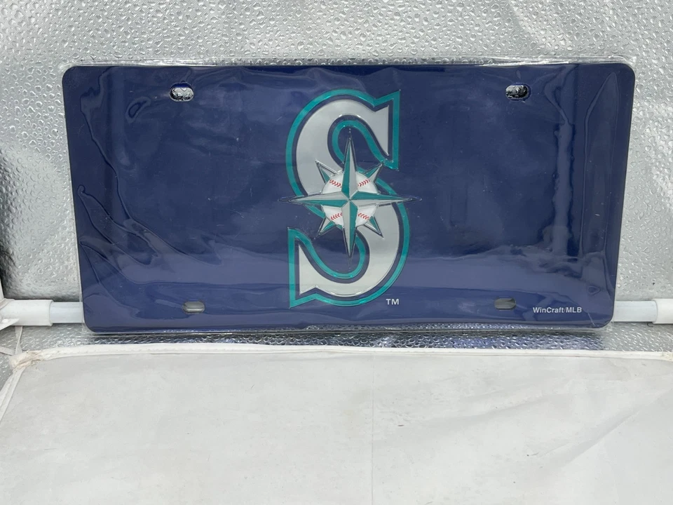 Seattle Mariners MLB Blue Acrylic Lasercut License Plate Wincraft - Image 1 of 1