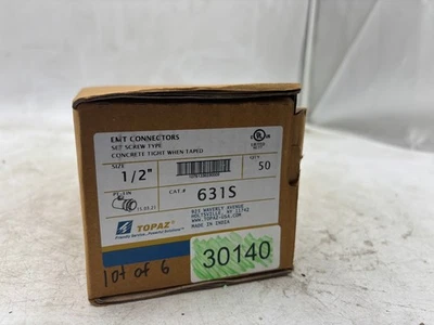 Conjunto de conectores Topaz 631S EMT tipo parafuso lote de 300 - Imagem 1 de 3