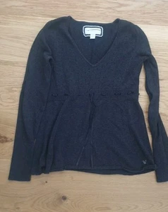 Vintage Y2K American Eagle Babydoll Sweater Grey Vgc - Picture 1 of 6
