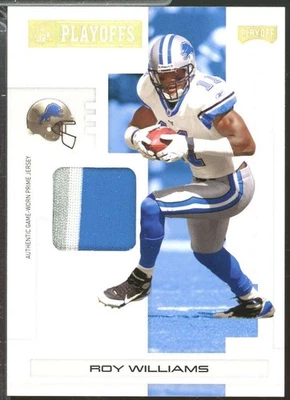Roy Williams Card 2007 Playoff NFL Jersey Materials Gold Prime /10 #33  - Image 1 of 2