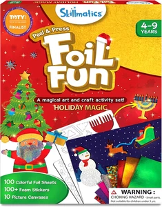 Skillmatics Foil Fun - Magia navideña, arte sin desorden para niños, kits de manualidades navideñas - Imagen 1 de 24