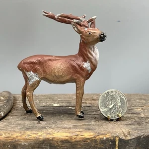Figura de plomo PUTZ Japón BUCK CIERVO RENO PUEBLO DE NAVIDAD ANIMAL juguete de colección - Imagen 1 de 12