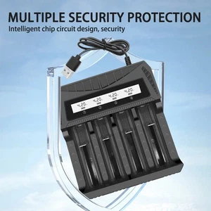 3,7-4,2V Batterieladegerät mit Display für Lithium Batterie NI-MH AA/AAA 2170O/1865O - Bild 1 von 21