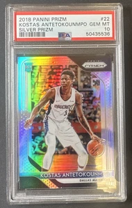 Panini Prizm Silver Prizm #22 Kostas Antetokounmpo 2018 PSA 10 - Imagen 1 de 2