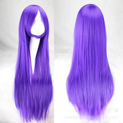 Pelucas completas súper largas de 100 cm disfraz de Halloween para disfraces cabello anime ondulado recto Foto 1 de 2