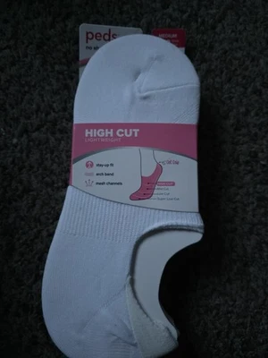 Peds Women's Sport Performance Hi-Cut Soft Nylon 4pk Liner Socks - White/Black - Image 1 of 2