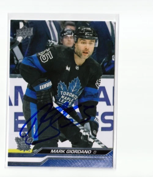 Tarjeta "Mazo Superior" MARK GIORDANO FIRMADA AUTOGRAFIADA '23/24 TORONTO MAPLE LEAFS Foto 1 de 1