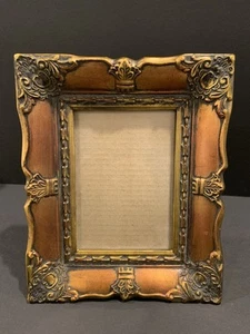 Baroque Style Picture Frame Copper Look Finish 9”x 11” Holds 5x7 Stand Or Hang - Picture 1 of 13