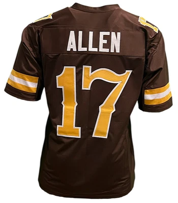 Josh Allen Unsigned Wyoming Brown Football Jersey - Image 1 of 2