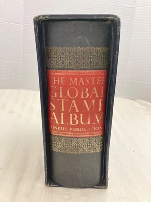 MINKUS 1967 Master Global 4"  2 Post Stamp Album  w/ Slipcase w/ Stamps - Image 1 of 4
