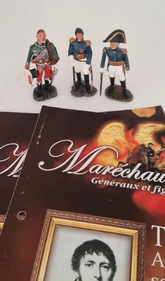 Lot De 3 Soldats En Plomb  HACHETTE Maréchaux D'empire N°130,129,128 - Photo 1/2