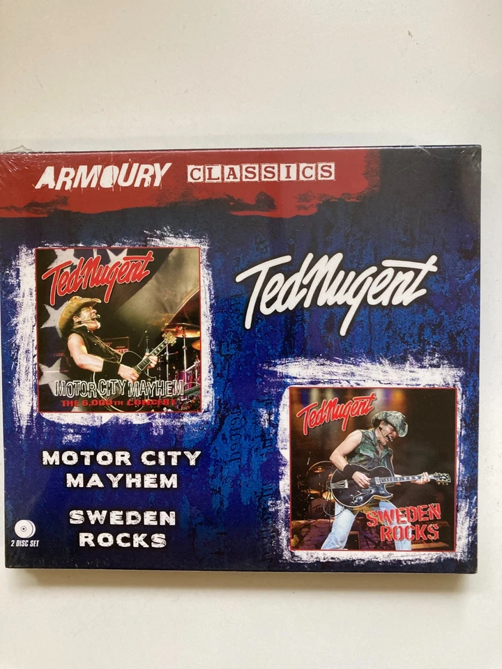 TED NUGENT MOTOR CITY MAYHEM, SWEDEN ROCKS, 2 x CD,  NEW & SEALED - Image 1 of 1