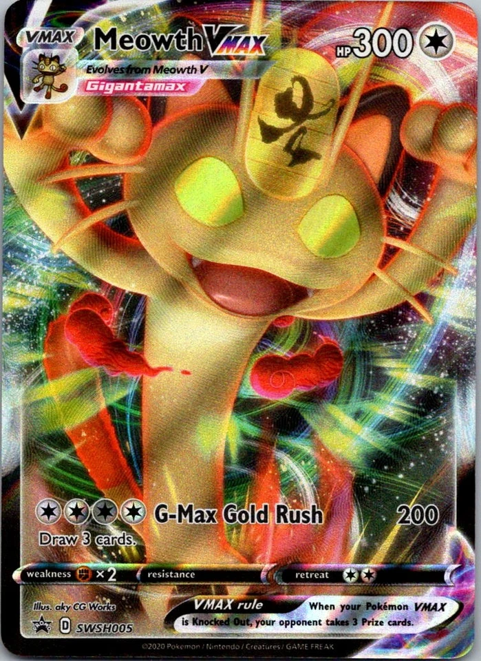 Meowth VMAX - Promo SWSH: Sword & Shield Promo Cards SWSH005 NM - Image 1 of 2