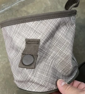 Thirty-One (31) Oh-Snap Bin Small Round Brown & White pattern Lot Of 3 - Picture 1 of 6