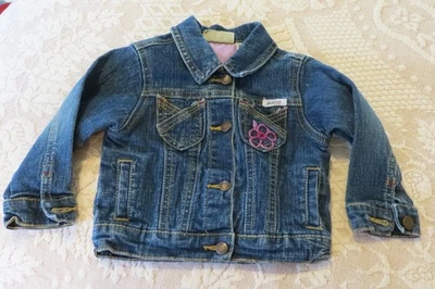 Chaqueta vaquera LEVI Strauss bordada con flores para niña pequeña 12 meses ¡¡TAN LINDA!!! Foto 1 de 4