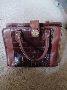 Brahmin Elisa Satchel Sable Lizard Embossed Leather - Picture 1 of 4