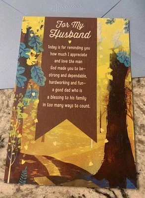 JOYFULLY YOURS, A DAYSPRING COMPANY Father’s Day For My Husband With Love Appreciate 5”x7” Religious Greeting Card