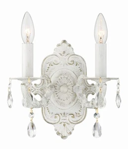 Crystorama Lighting Group 5022-CL-MWP Paris Market 2 Light 10" - Off White - Picture 1 of 4