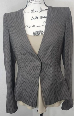Giorgio Armani Silk Blend Blazer Cami Trouser Suit Set Geometric EUR 42 US 6-M - Image 1 of 4