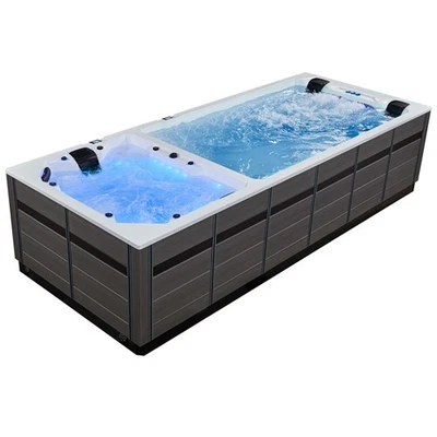 AWT Innovation590 Dual weiß 590x235 grau 590x235 Swim Spa Whirlpool Ozon UV - Bild 1 von 4