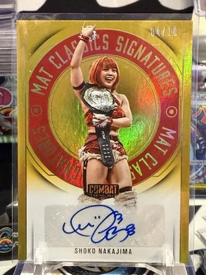 2025 Panini Combat Anthology Shoko Nakajima Mat Signatures Gold Auto #/10 TZ - Image 1 of 2