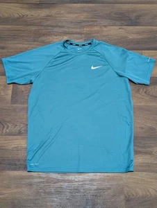 Nike Swim Hydroguard T-Shirt Dri Fit Mens Large UPF40 Nike Blue - Picture 1 of 7