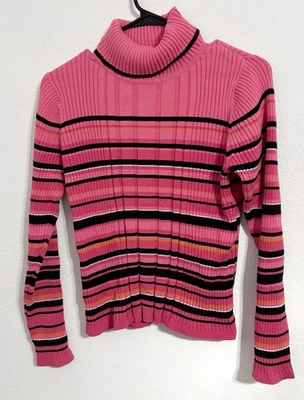 Liz Claiborne Petites, Suéter a Rayas Multicolor Manga Larga para Mujer, Medio Foto 1 de 3