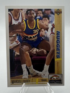 1991 Upper Deck #222 Marcus Liberty RC Denver Nuggets - Bild 1 von 2