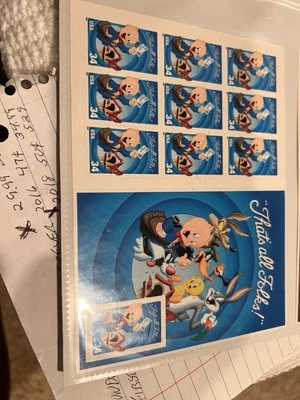 Porky Pig 10 Us Stamps - Image 1 of 2