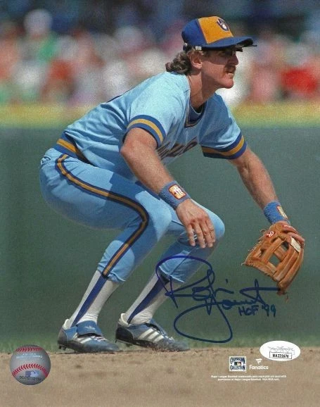 AUTOGRAPHED 8x10 ROBIN YOUNT "HOF 99" Milwaukee Brewers Photo W/ JSA COA - Image 1 of 1