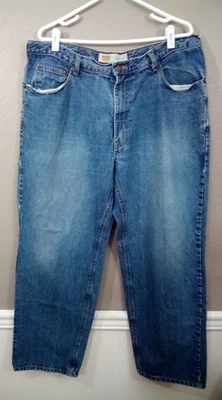 Pantalones de mezclilla rectos relajados Route 66 para hombre talla 38X30 (38x29,5) azul lavado medio Foto 1 de 4