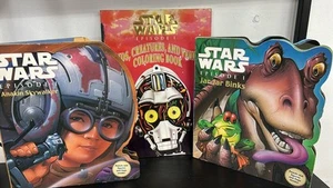 Vintage 1999 Star Wars Episode 1 Colouring & Pop-out Books - Anakin Jar Jar Droi - Picture 1 of 10