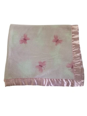 Cobertor de pelúcia rosa borboleta bebê menina Carter’s 30 x 34 - Imagem 1 de 4